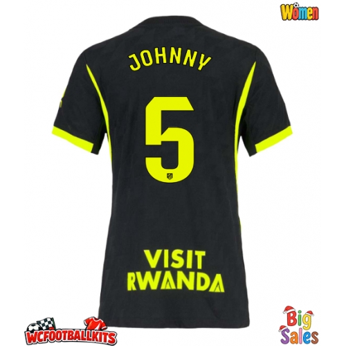 Atletico Madrid Johnny Cardoso #5 Replica Away Stadium Shirt for Women 2026-27 Short Sleeve